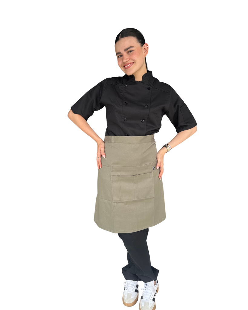 zittro Medio mandil delantal chef Verde Cemento. R92351-333