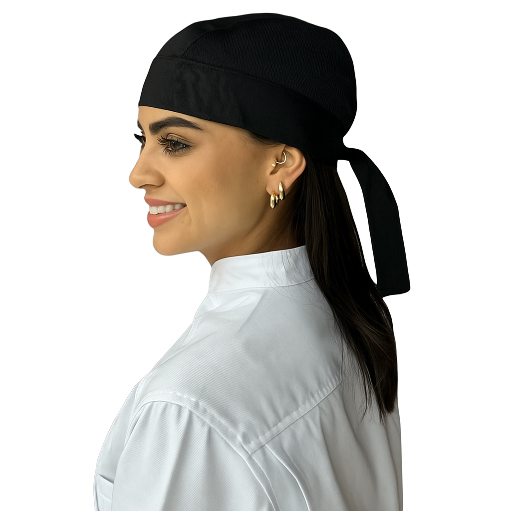 [R93303-000] zittro Bandana De Cocina Chef Negro Unisex