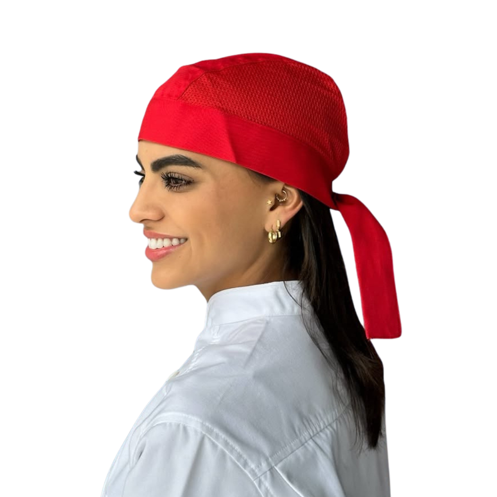 [R93303-600] zittro Bandana De Cocina Chef Rojo Unisex