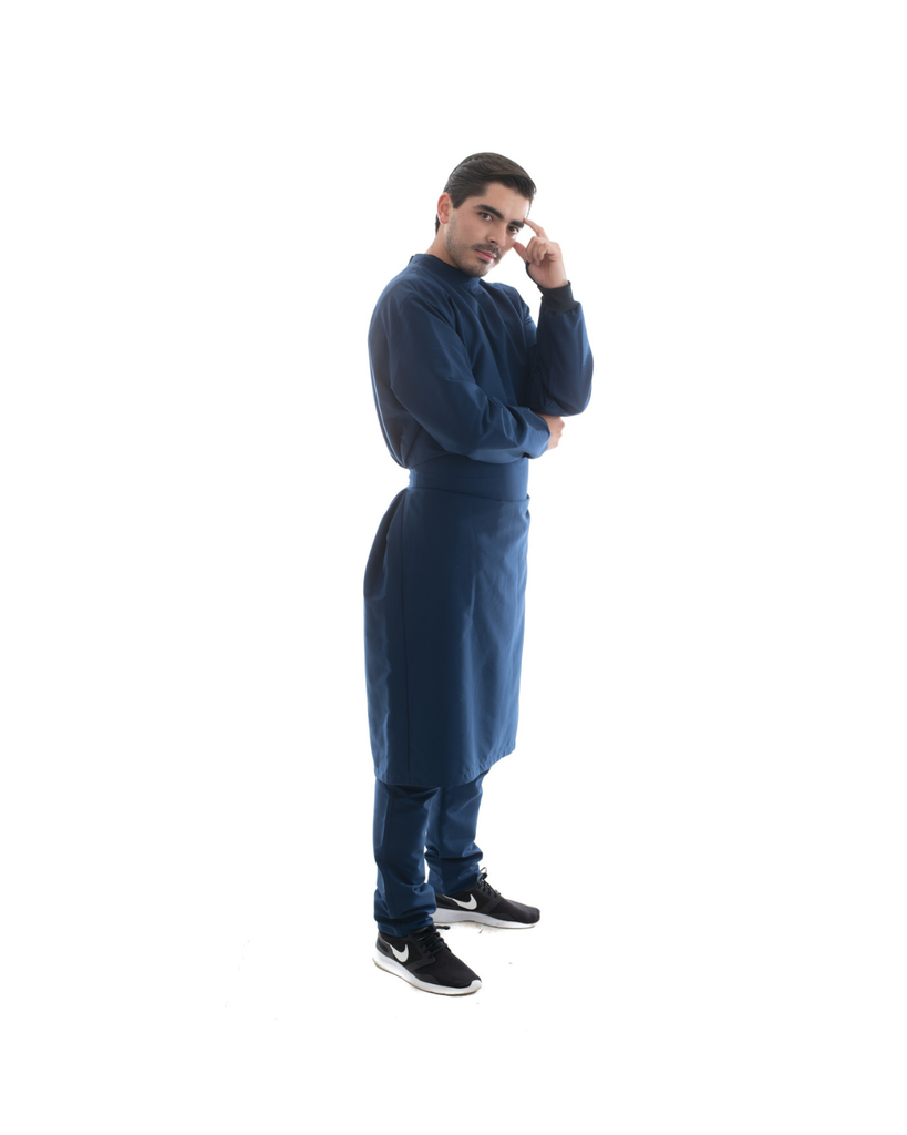 zittro Bata Quirúrgica Stretch Hombre Marino