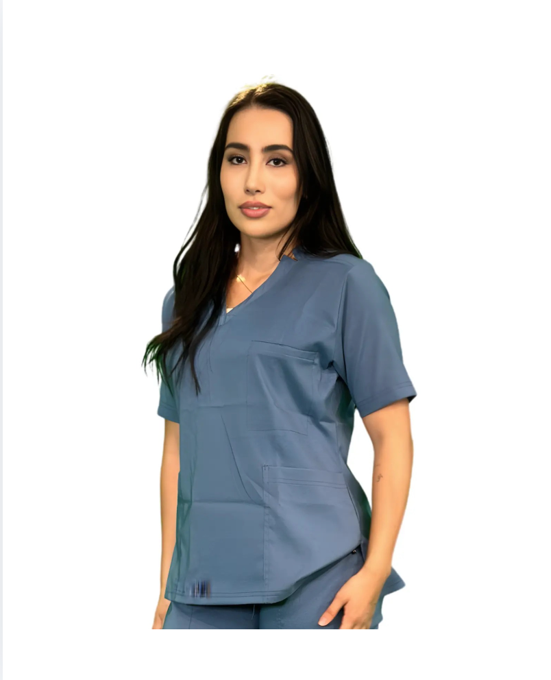 [M80202 444 ECH] zittro Filipina Médica Stretch Mujer Azul Acero (ECH)