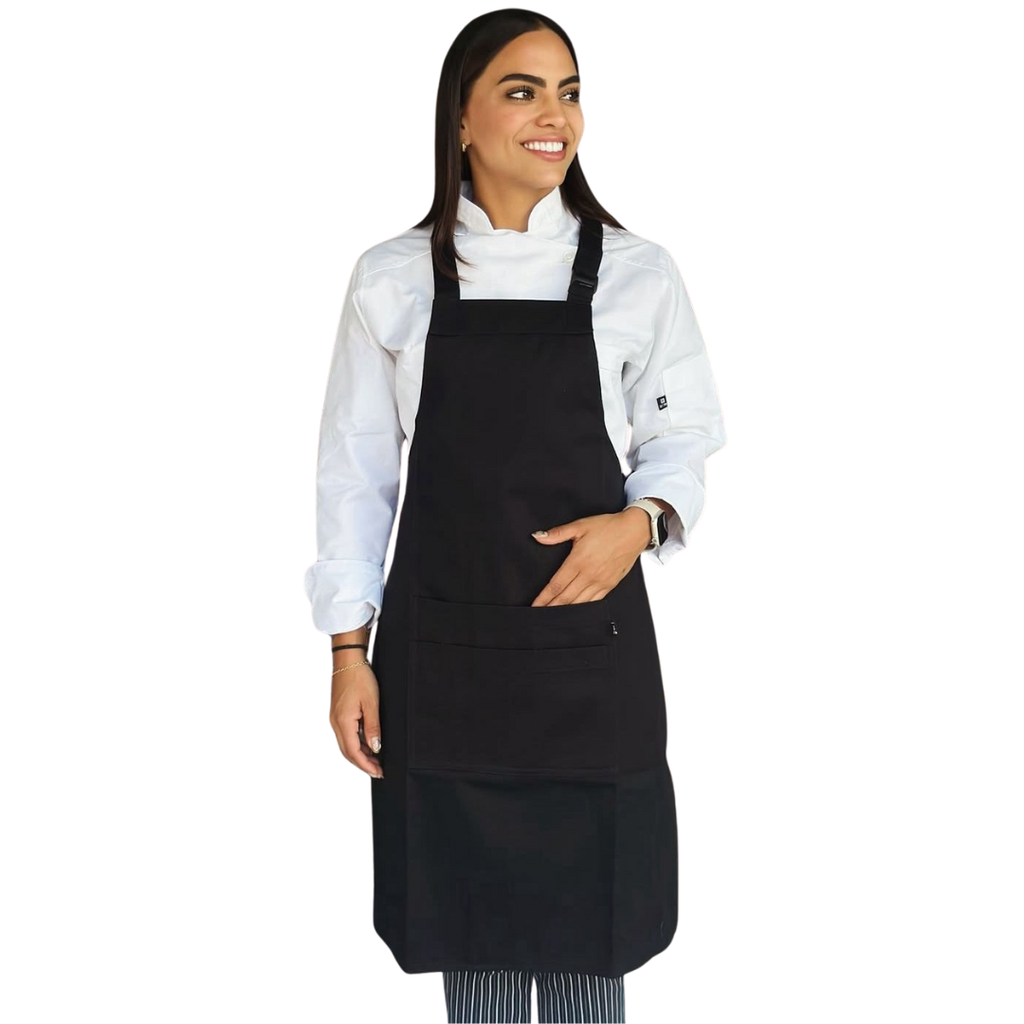 zittro Mandil Delantal Chef Unisex Negro